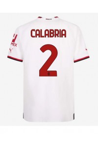 AC Milan Davide Calabria #2 Voetbaltruitje Uit tenue 2022-23 Korte Mouw